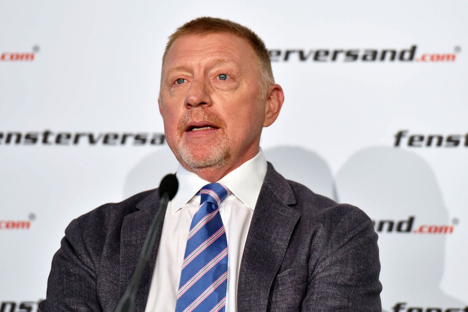 Boris Becker looks on during a media interaction in Germany | Image Source: Getty